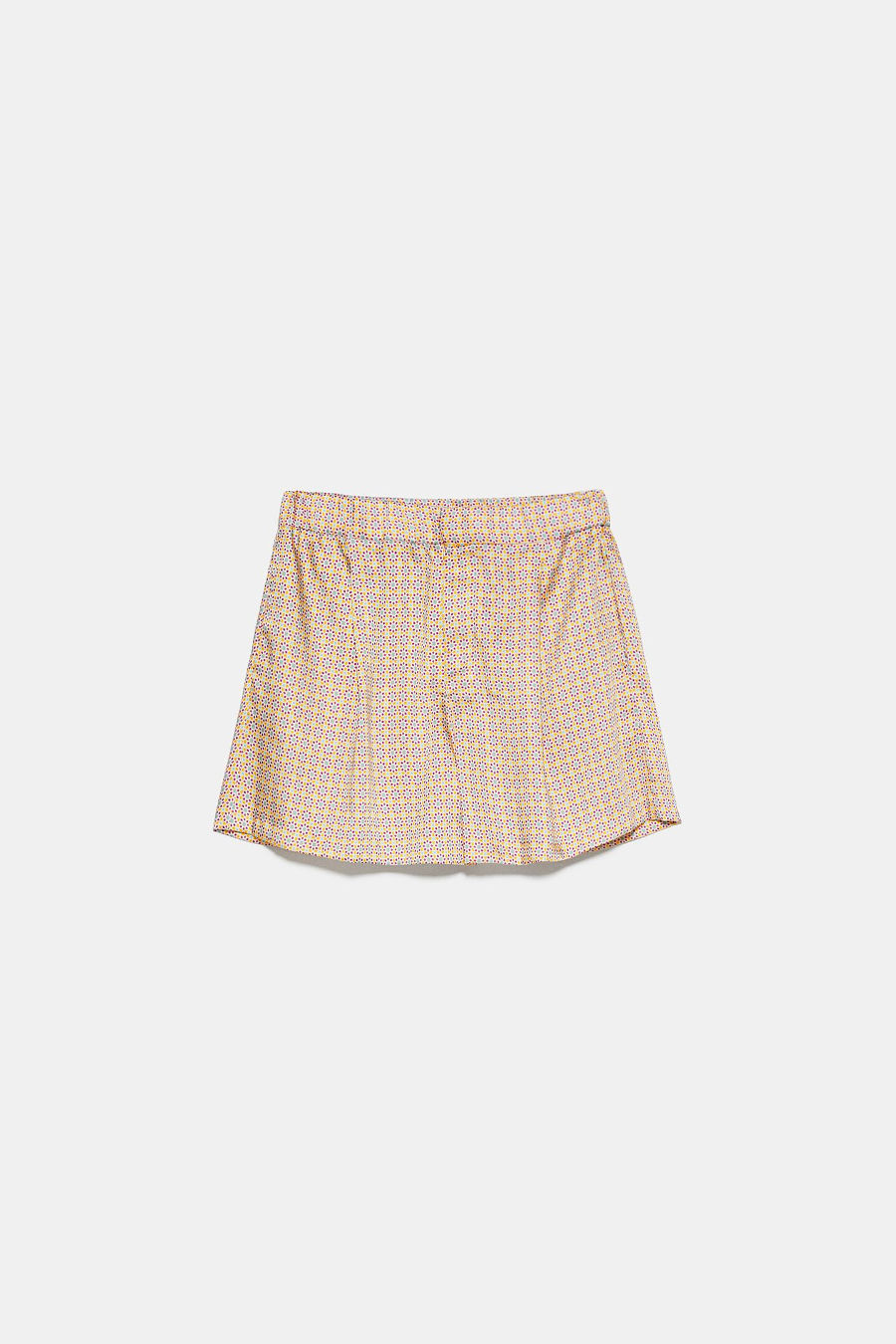  Celana pendek elastis motif geometris - Zara Untuk Bersantai Di Rumah
